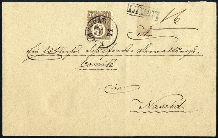 1871, eingeschriebener Brief von ... 