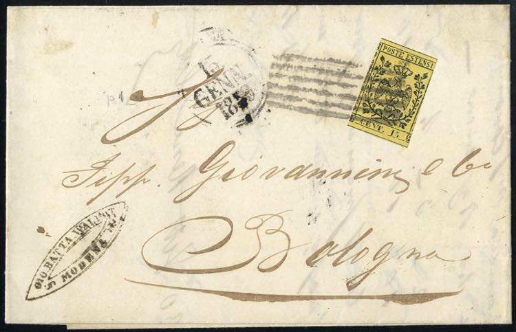 1859, lettera da Modena il 15.1 ... 