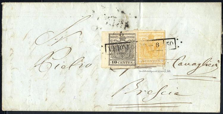 1850, lettera da Verona il 28.8 ... 
