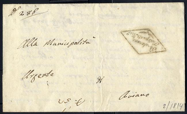 1814, lettera in franchigia da ... 