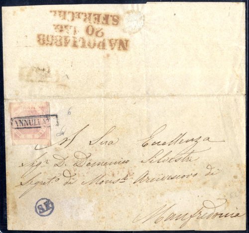 1858, lettera da Napoli per ... 