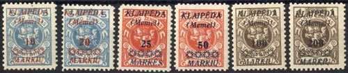 1923, Klaipeda, komplette Serie 6 ... 