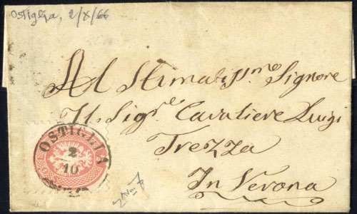 1866, lettera da Ostiglia il 2.10 ... 