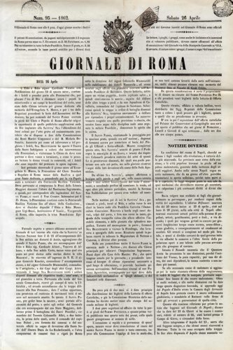 1862, Giornale di Roma (intero) ... 