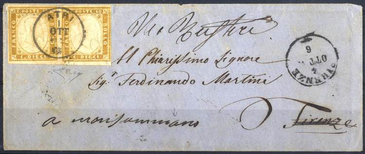 1862, lettera spedita da Atri il ... 