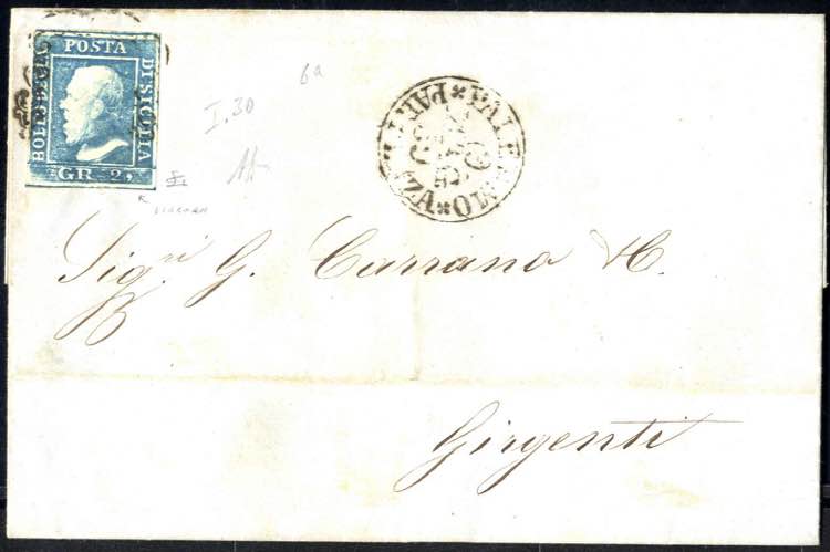 1860, lettera da Palermo per ... 