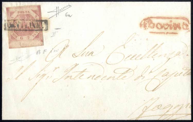 1858, lettera (le parti laterali ... 