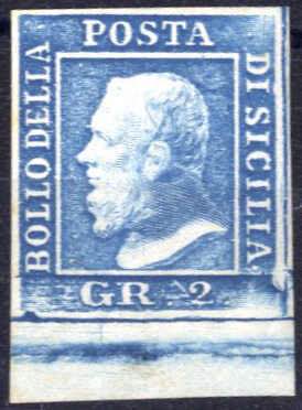 1859, 2 gr. azzurro, carta di ... 