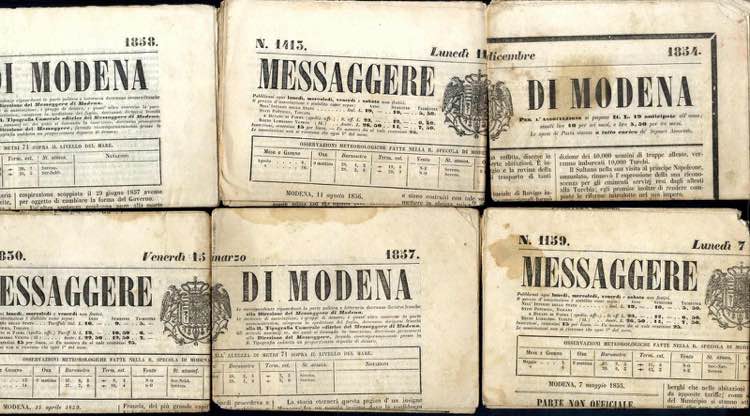 1854/59, lotto di sei giornali del ... 