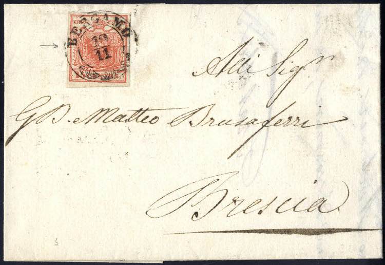 1850, Pieghe di carta, 15 Cent. ... 