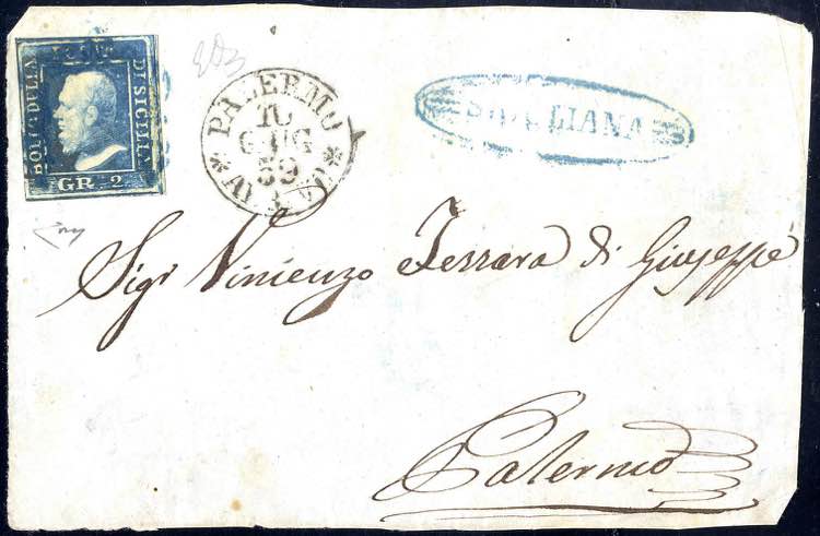 1859, frontespizio di lettera da ... 