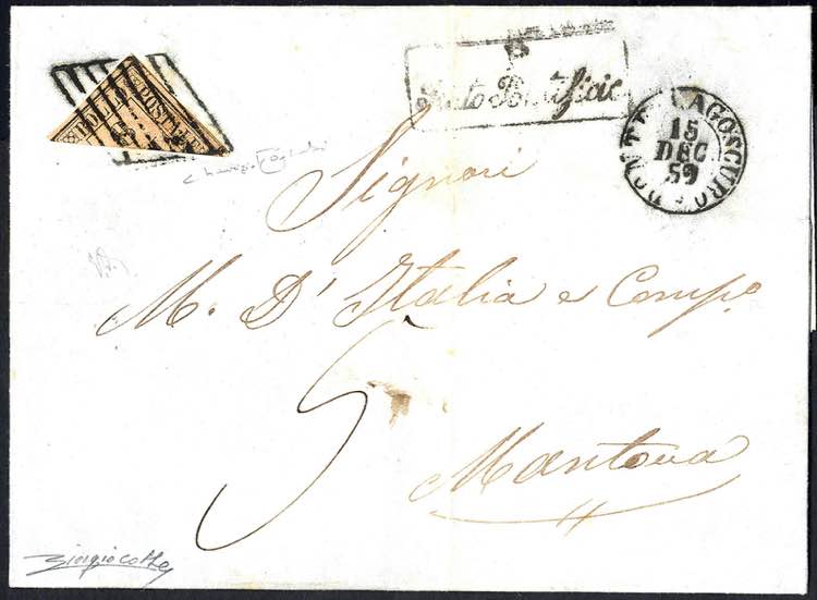 1859, lettera da Pontelagoscuro ... 