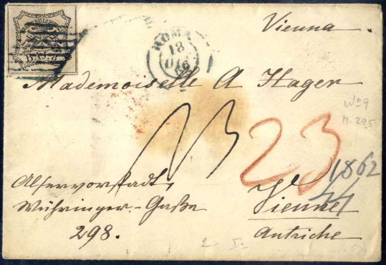 1852, lettera da Roma il 18.10 per ... 