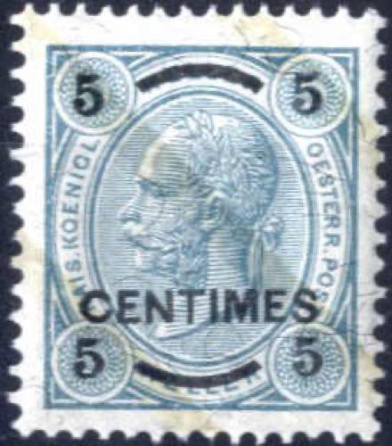 1903, 5 Cent. auf 5 H. blaugrün ... 