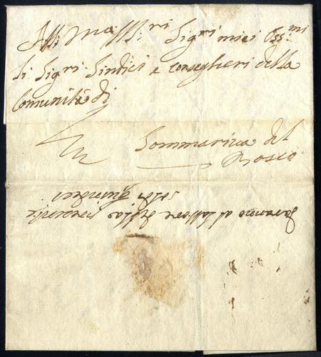 1705, lettera del 29.1.1705 da Bra ... 