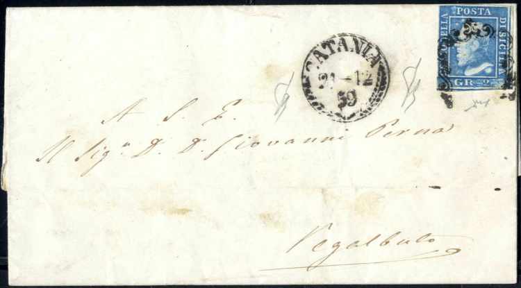 1859, lettera da Catania ... 