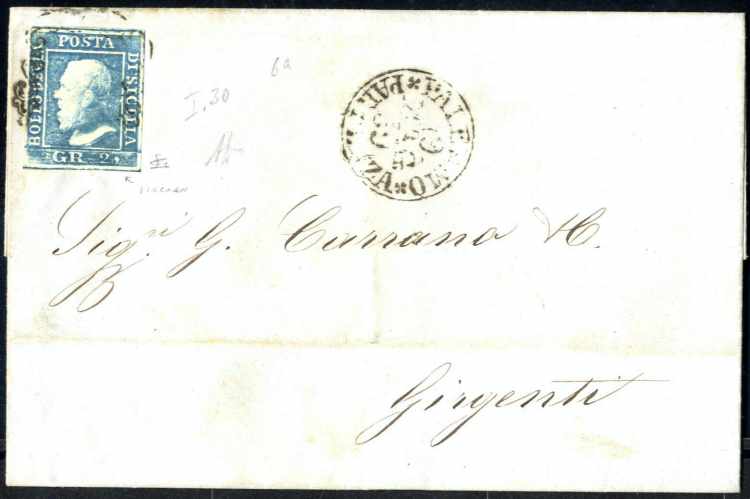 1860, lettera da Palermo per ... 