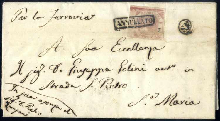1858, lettera da Napoli per S. ... 