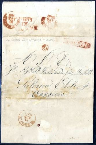 1860, lettera da Napoli per ... 