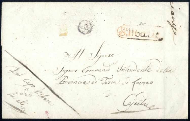 1858, lettera franchigia da ... 