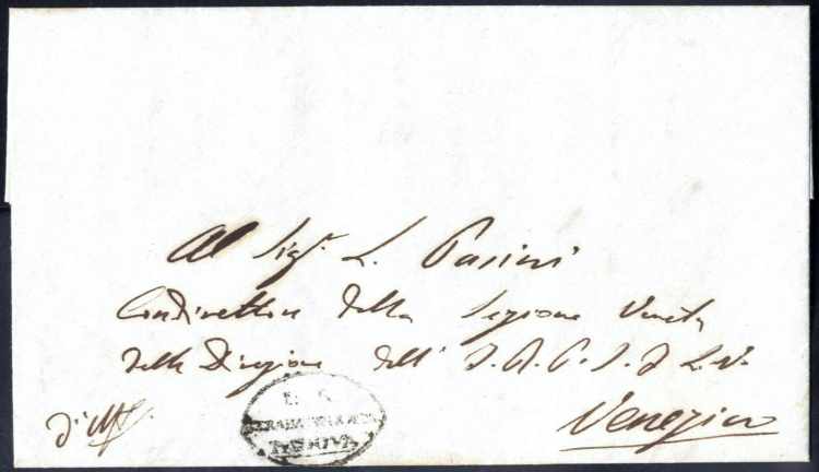 1843, lettera da Padova il 6.7 per ... 