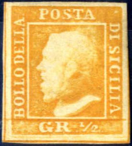 1859, ½ grano arancio, carta di ... 