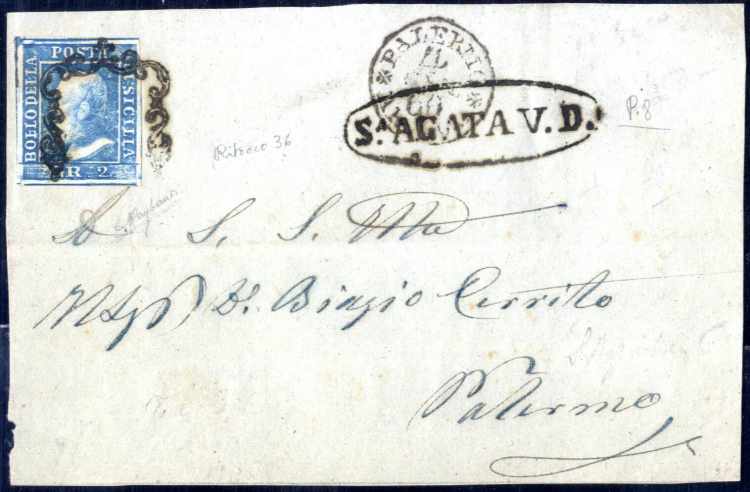 1860, frontespizio di lettera del ... 