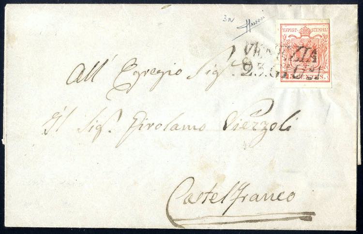 1850, Primo mese d uso, lettera ... 