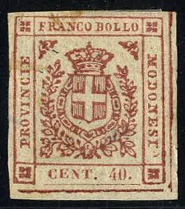 1859, Governo Provvisorio, 40 Cent. rosa ... 