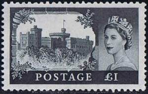 1955/58, Queen Elizabeth II, high values, ... 