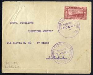 1927, Piroscafo Tocra, lettera del 18.1.1927 ... 