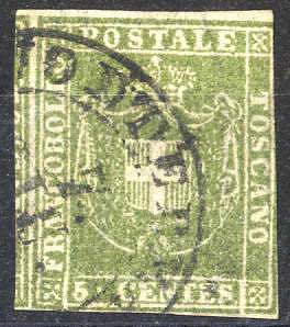 1860, Governo Provvisorio, 5 Cent. verde ... 