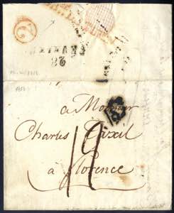 1813, Incoming Mail, lettera da Parigi ... 