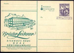 1948/52, Trachten, Inserat - Postkarte 0008 ... 