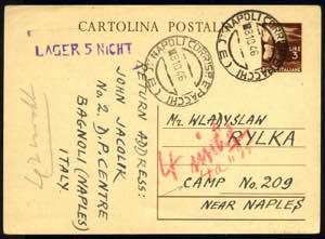 1946, Campo di concentramento, cartolina 3 ... 