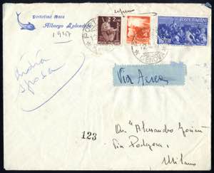 1947, lettera di posta aerea espresso del ... 