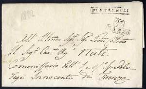 1822, lettera da PONTREMOLI in cartella per ... 