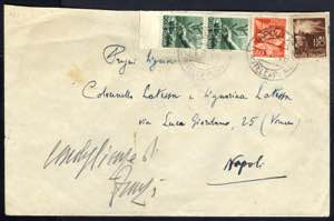 1948, lettera da Napoli il 24.3.48 per ... 