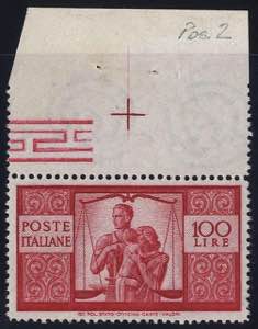 1945, Democratica, 100 Lire (S. 565)