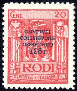 1931, 20 c. rosso con la soprastampa ... 
