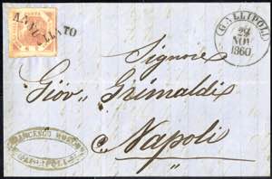 GALLIPOLI, lettera del 29.11.1860 da ... 