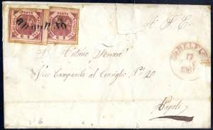 MELFI, lettera di due porti del 17.1.1861 ... 