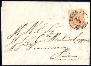 1854, Pieghe di carta, 15 Cent. rosa, ... 