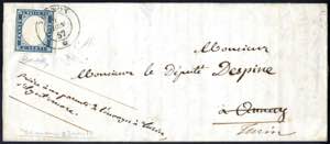 1857, Thonon, lettera del 9.6.57 per ... 