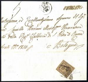1859, lettera del novembre 1859 da Vergato a ... 