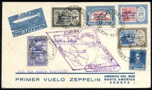 1930, Südamerikafahrt, Sonderstempel Type I ... 