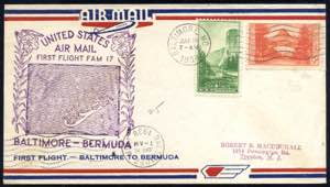 1938, Erstflug FAM 17 Baltimore - Bermuda, ... 