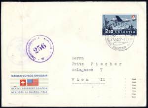 1947, Maiden Voyage Swissair, Switzerland - ... 