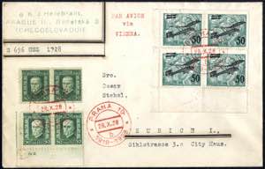 1928, Flugpost, Brief von Prag 28.10.1928 ... 
