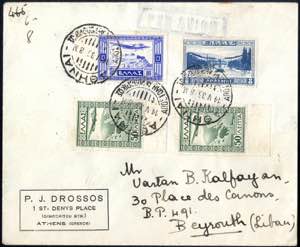 1935, Flugpost, Brief von Athen 14.5.1935 ... 